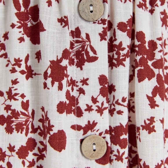 Zara off the shoulder rustic printed dress - Picture 8 of 10